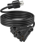 DEWENWILS 15FT Outdoor Extension Cord, Tri-Tap Extension Cord Splitter by DEWENWILS