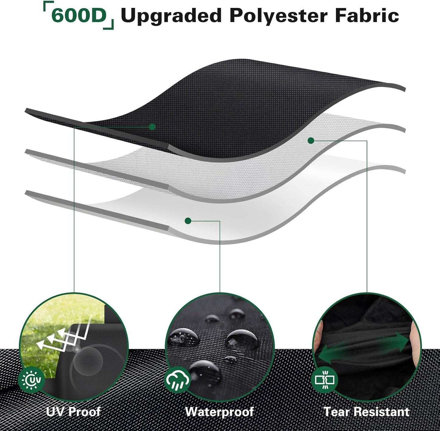 Grill Cover Fits for Char-Griller Outlaw 3724, E2137, Pro Deluxe 2735 Grill, Expandable BBQ Grill Cover 600D Heavy Duty Charcoal Grill Cover Waterproof Outdoor Grilling Cover, Model 3737