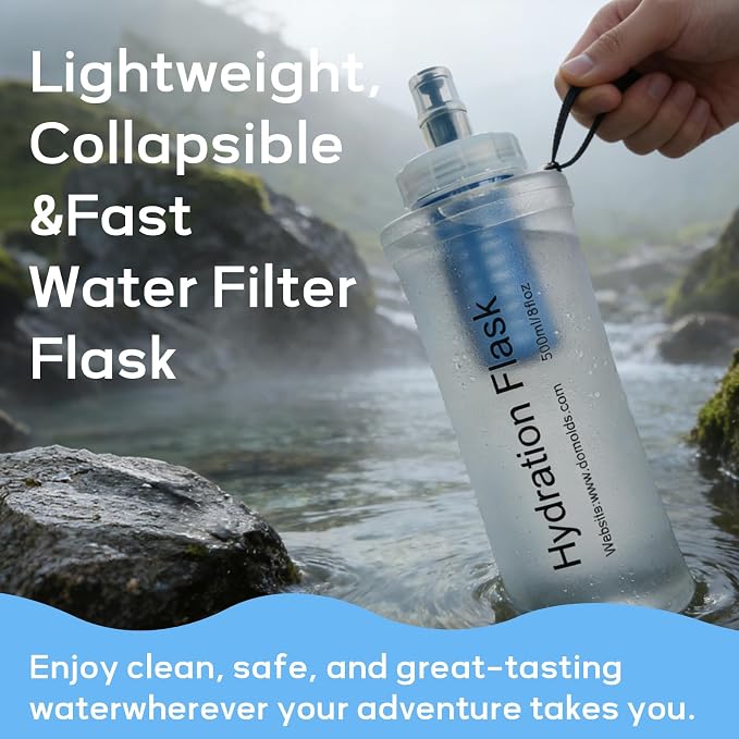 1L Soft Flask Water Bottle, Collapsible Water Bottle - Image 5