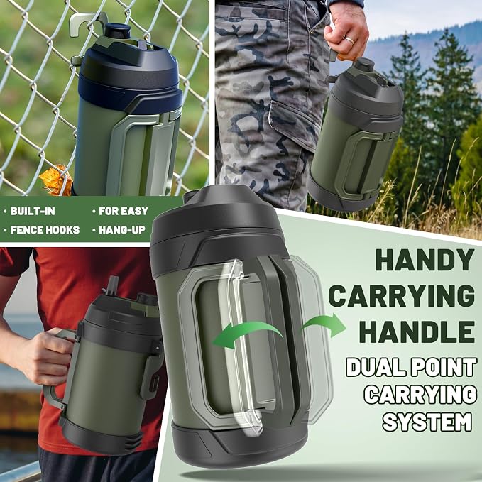 Hydraful Gallon Jug, 128oz Large Insulated Stainless Steel Sports Water Jug - Image 4