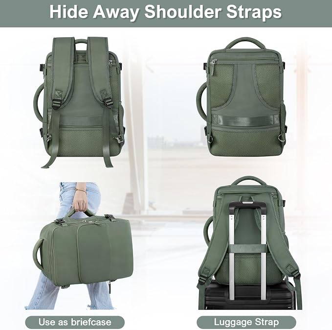Sinaliy Personal Item Backpack, Carry on Travel Backpack - Image 4