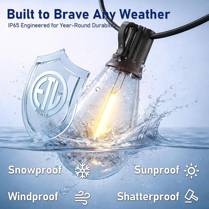 15FT LED Outdoor String Lights - Image 3