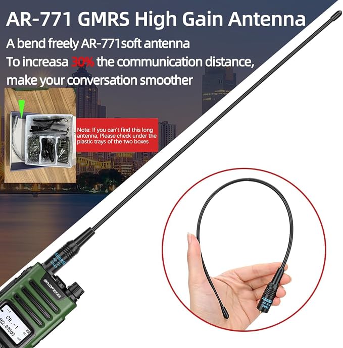 BAOFENG GMRS Radio Handheld Long Range GM-15 Pro 8W Walkie Talkie - Image 3