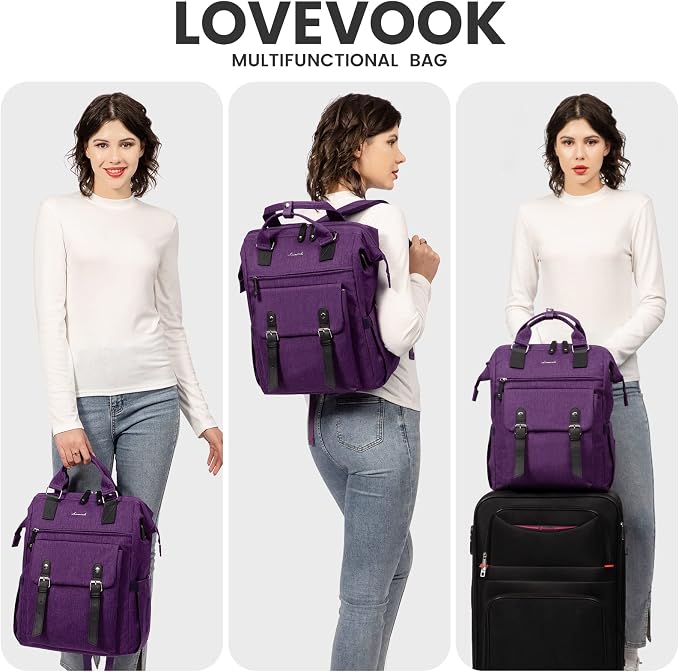 LOVEVOOK Laptop Backpack for Women Teacher Doctor Nurse Bags Work Backpack - Image 2