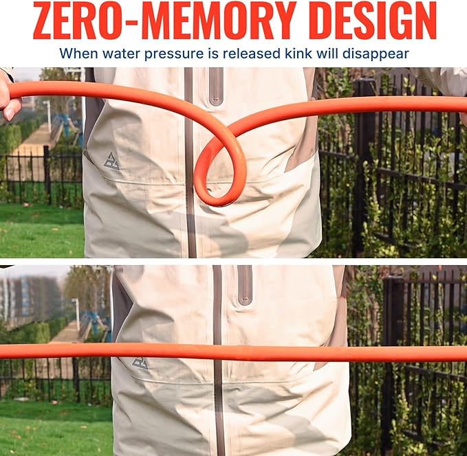 YAMATIC Heavy Duty Garden Hose 5/8 in x 100 ft with Swivel Fitting, Super Flexible Water Hose, All-weather, Lightweight, Burst 600 PSI