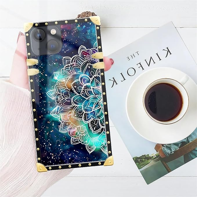 Compatible with iPhone 13 Case, Starry Sky Colourful Mandala Luxury Golden - Image 7
