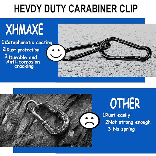 40PCS M6 Heavy Duty Carabiner Clip, 2.36Inch Snap Hook Quick Link Small - Image 4
