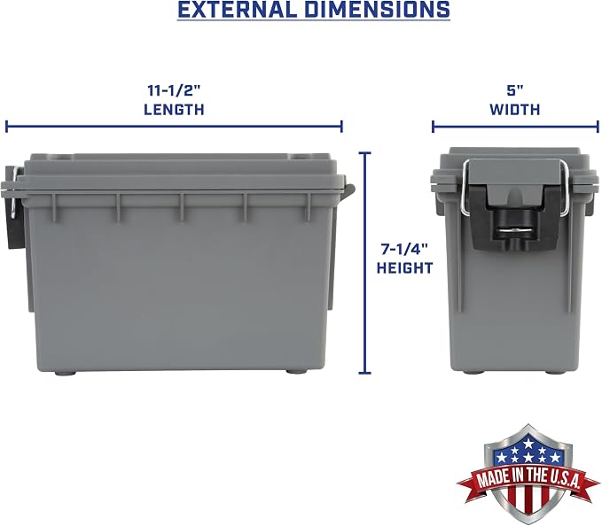 Sheffield 12628 Ammo Storage Box, Stackable .30 Cal Field Boxes, Water and Dust - Image 2