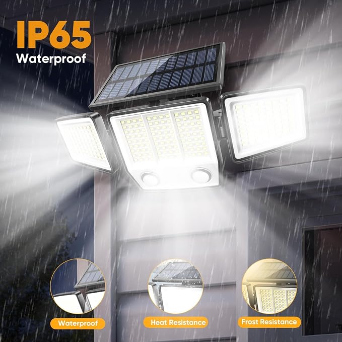 MDCMDCM Solar Motion Sensor Outdoor Lights Waterproof - Image 6