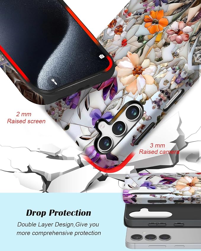 Compatible for Samsung Galaxy A17 5G Case, Dual Layer Heavy Duty 2 in 1 - Image 3