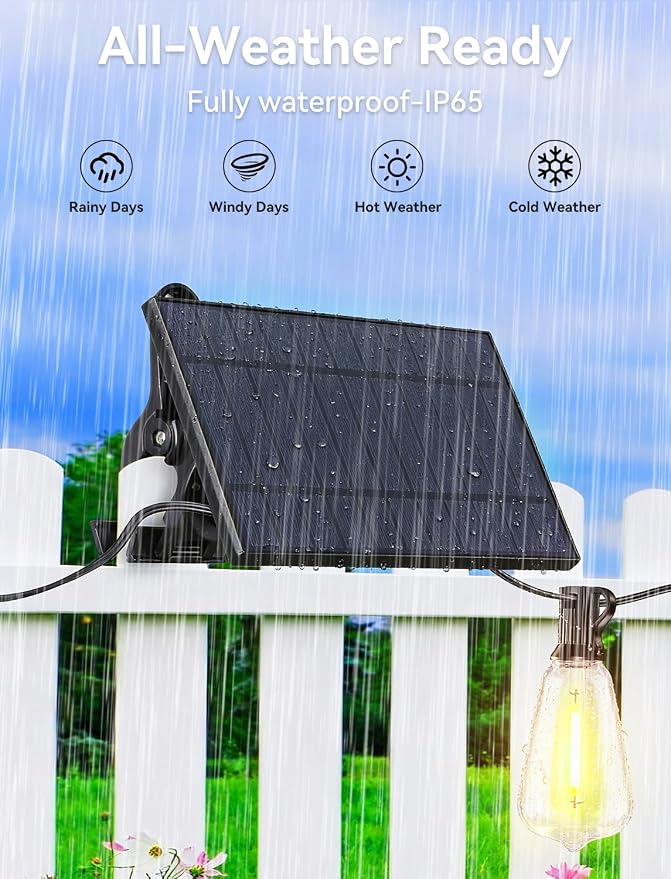 Brightever 75FT Solar String Lights Outdoor Waterproof - Image 5