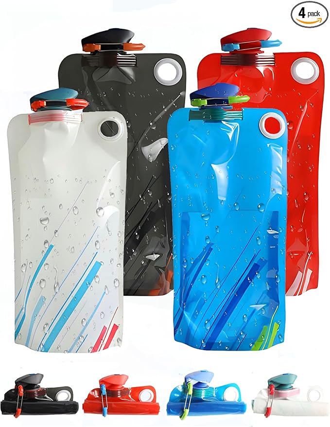 4 Pack Collapsible Water Bottle by Unknown