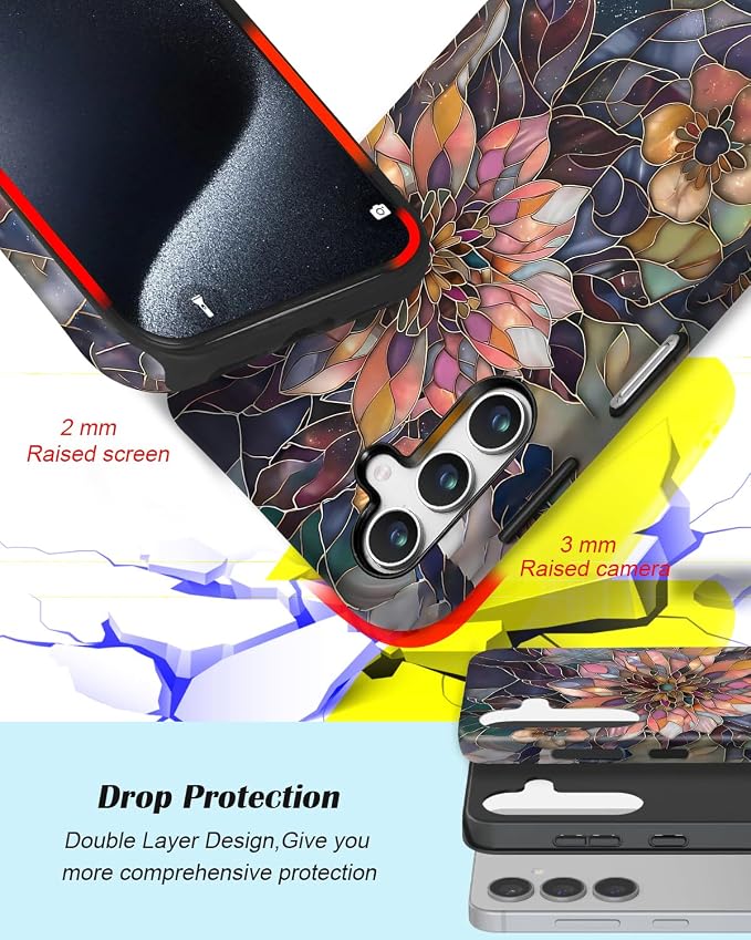 Compatible for Samsung Galaxy A57 5G Case, Dual Layer Heavy Duty 2 in 1 - Image 3