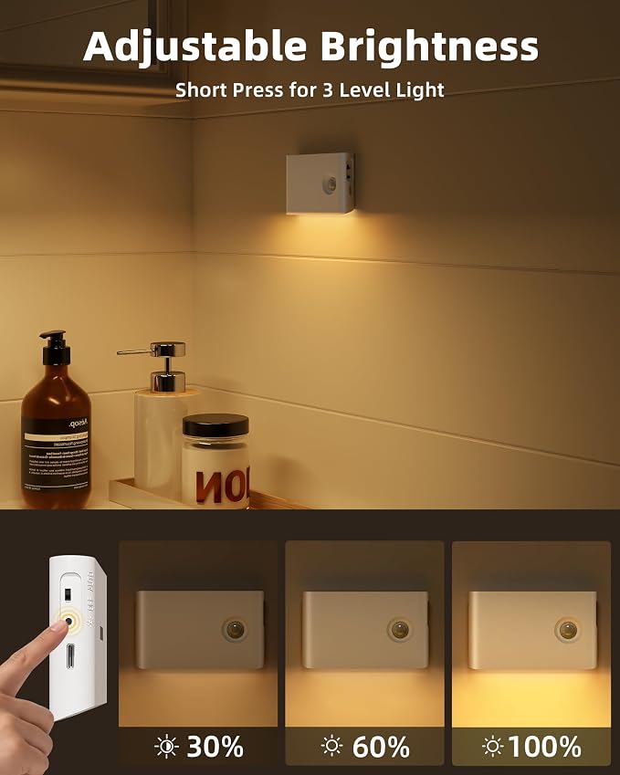 EZVALO Motion Sensor Stair Lights Indoor, Rechargeable Night Lights - Image 5