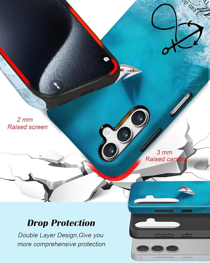 Compatible for Samsung Galaxy A57 5G Case, Dual Layer Heavy Duty 2 in 1 - Image 3