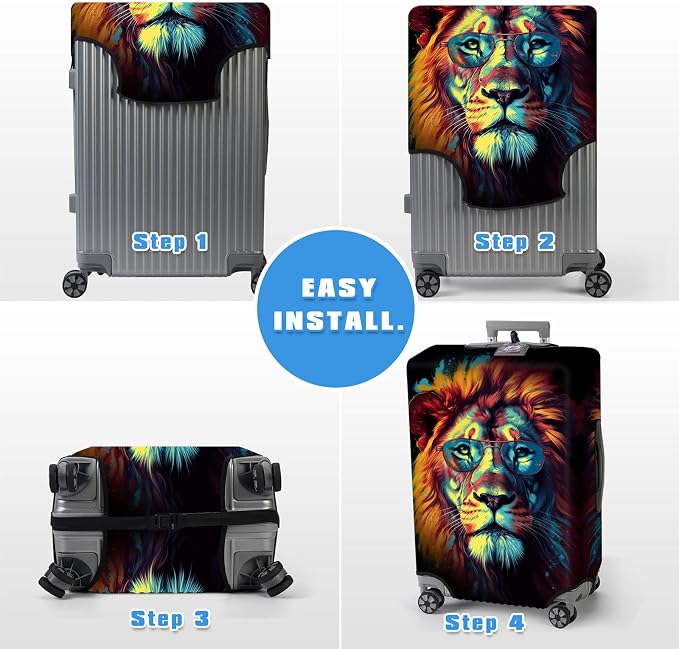 Luggage Cover Protector for 26-28 Inch Suitcases, TSA Approved Elastic Travel - Image 6