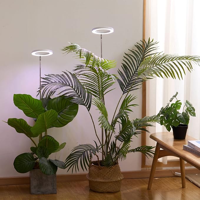 Plant Grow Light,yadoker LED Growing Light Full Spectrum for Indoor Plants,Height Adjustable, Automatic Timer, 5V Low Safe Voltage,Idea for Large Plant Light, 2 Pack