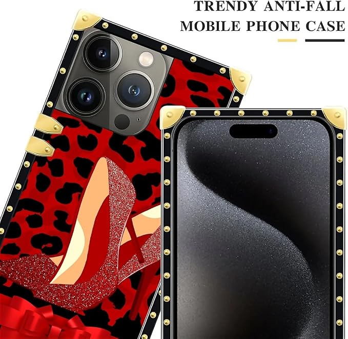 Compatible with iPhone 16 Pro Max Case, Elegant High Heels Luxury Golden - Image 4