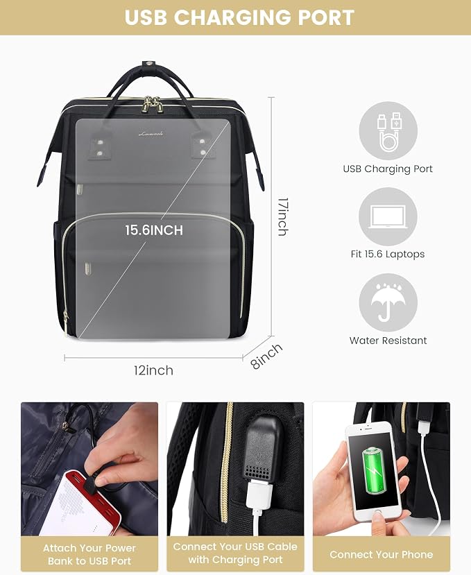 LOVEVOOK Laptop Backpack for Women, Travel - Image 6