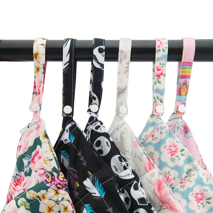 ALVABABY 2pcs Wet Dry Bags Mommy Bag, Waterproof Reusable, Yoga Gym Bag - Image 7