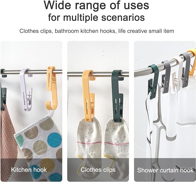 Large Laundry Hook Clothes pins 8pcs Sock Clip Laundry Clips - Image 3