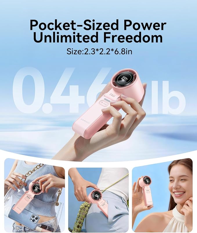 KIMMOO 3-in-1 Portable Handheld Turbo Fan-100 Speeds, Powerful 20000 RPM - Image 7
