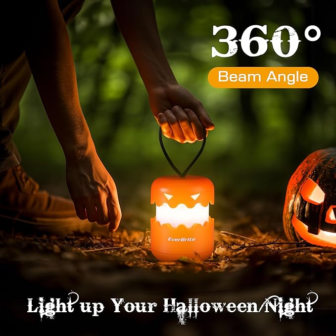 EverBrite 3-Pack Halloween Pumpkin Lantern & 3-Pack Halloween Hanging Ghost Lights