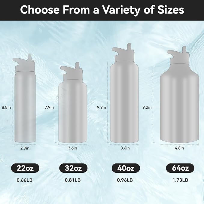 HASLE OUTFITTERS Insulated Water Bottle 22 oz Double Wall Stainless Steel Water - Image 3
