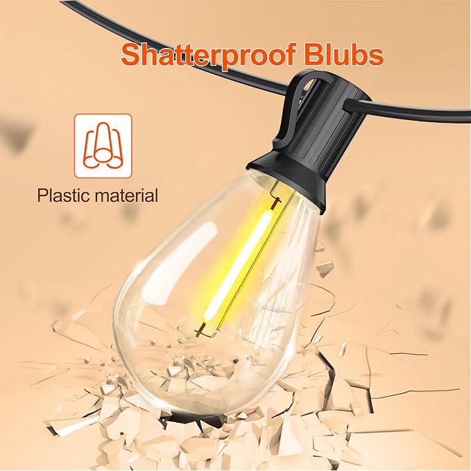 BLIATLUS 60FT Solar String Lights Outdoor Waterproof - Image 4
