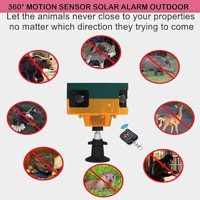 2Pack Solar Sensor Security Alarm Lights Outdoor, WONFAST 360° Motion Detector - Image 7