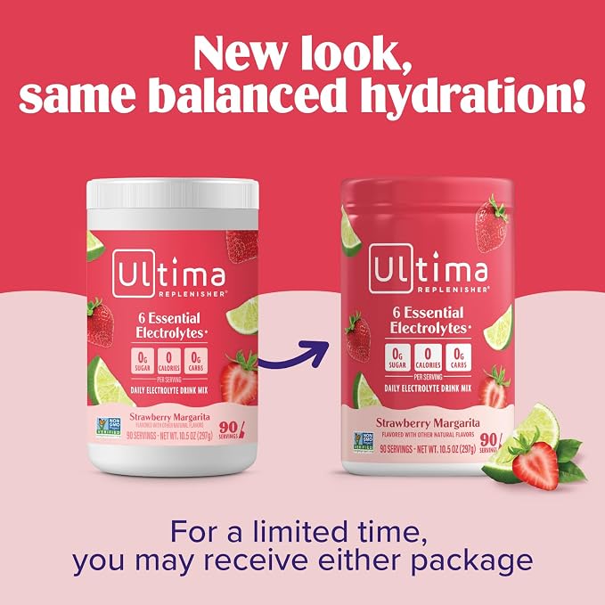 Ultima Replenisher Daily Electrolyte Powder Drink Mix – Sugar Free – Strawberry - Image 4