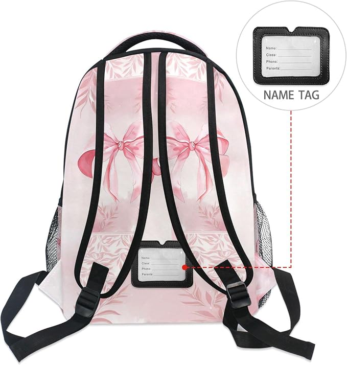 Wamika Pink Bow Girls Backpack Cowgirl Boots School Backpacks Boys Kids - Image 6