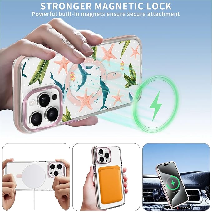 Case for iPhone 14 Pro Max, Sealife Whale Ocean Wildlife Clear Phone Case - Image 3