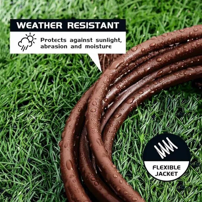 3FT Brown Extension Cord-16/3 SJTW Durable Extension Cord - Image 4