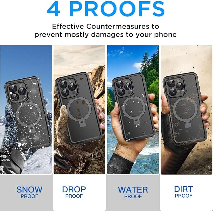 AICase Magnetic for iPhone 16 Pro Max Case Waterproof Magsafe Shockproof - Image 3