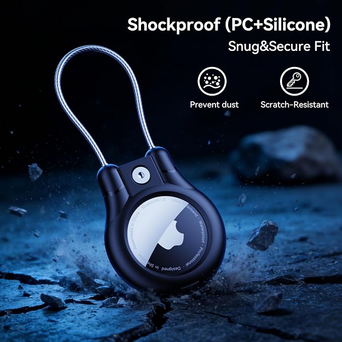 IPX8 Waterproof for AirTag Keychain Holder, Compatible - Image 2