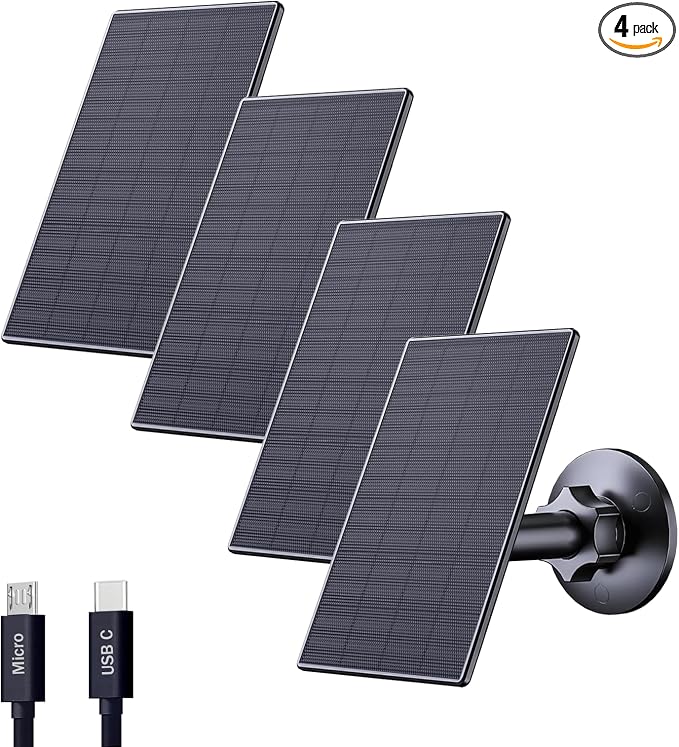 Zivif Solar Panel for Security Camera, 2W USB Solar Panel, Solar Charger by Zivif