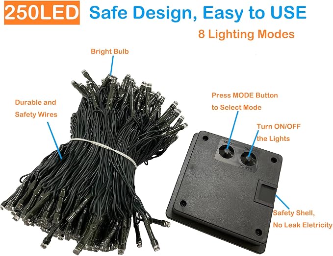 Upgrade 2Pack 500LED Solar String Lights - Image 5