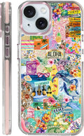 Case for iPhone 14 Plus/15 Plus, Hawaii Aloha Cover Coastal Beach Collage Phone by Toulas