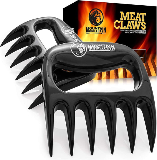 Mountain Grillers Meat Claws - Pulled Pork Claws and Meat Shredder - Grilling Claws BBQ Tools for Meat Shredding - Meat Pulling Claws for Barbecue, Smoker, and Grill Bear Claws - Pack of 2, Black
