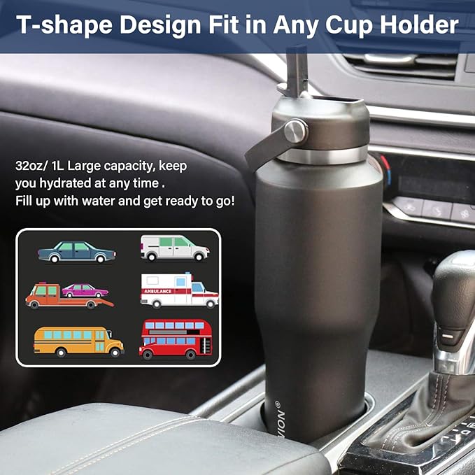 HYDROWION Water Bottle Stainless Steel, Vacuum Insulated Leak Proof Tumbler 32oz - Image 6