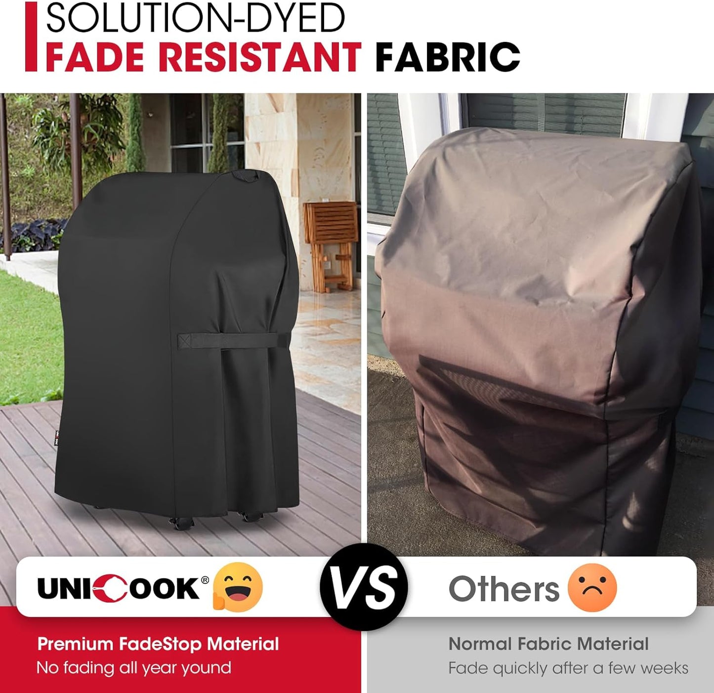 Unicook 2 Burner Grill Cover 30 Inch, Heavy Duty Waterproof Small BBQ Cover, Compatible with Weber Spirit 210 Grill with Side Tables Down, Does NOT Fit Spirit II E-210 with Side Tables Installed