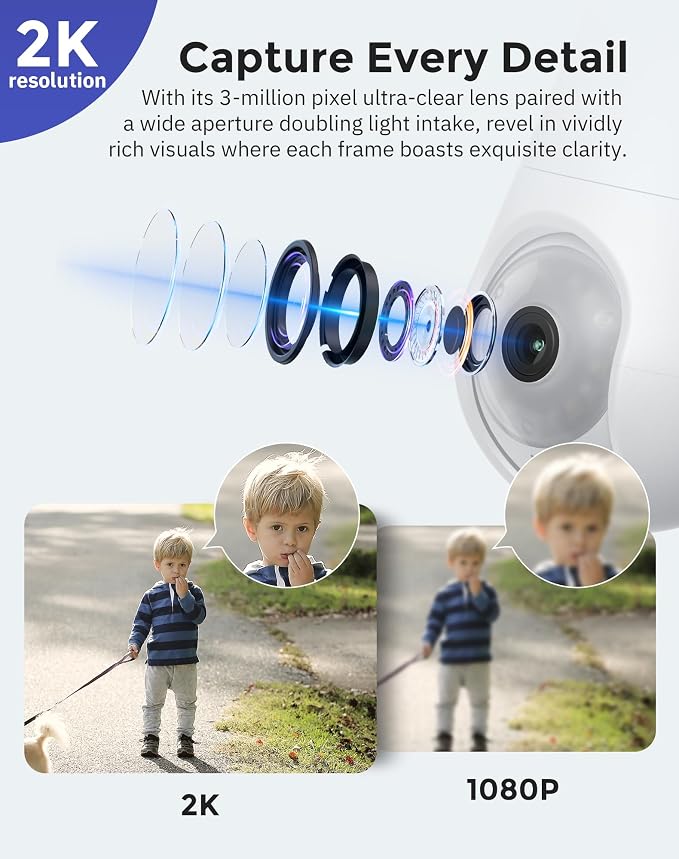 Hugolog 2K Light Bulb Security Cameras Wireless Outdoor-2.4GHz Cameras - Image 5