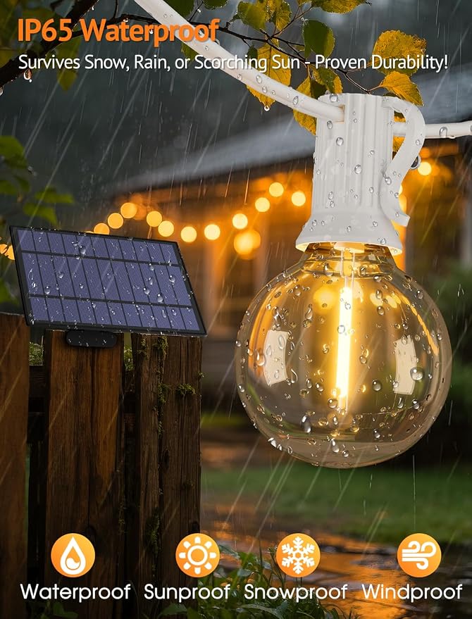 Larkvue 25FT Solar String Lights Outdoor - Image 3