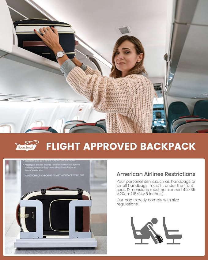 LOVEVOOK Travel Backpack For Women Flight Approved, 40L Carry on Backpack for - Image 2