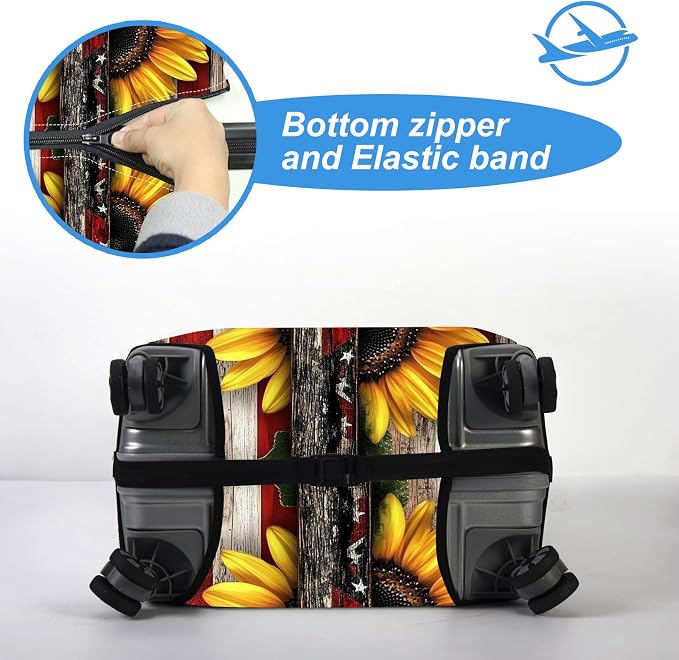 Luggage Cover Protector for 19-20 Inch Suitcases, TSA Approved Elastic Travel - Image 5