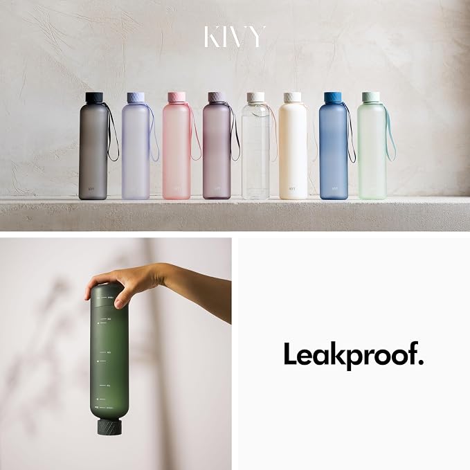 KIVY Slim Water Bottle 32oz Fits Cupholder & Backpack - Image 5