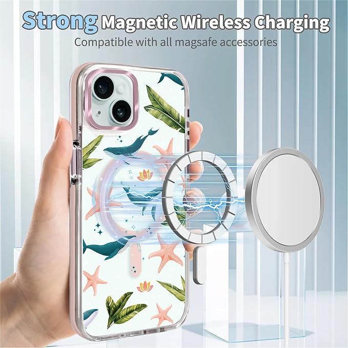 Case for iPhone 15, Sealife Whale Ocean Wildlife Clear Phone Case Design，for - Image 4