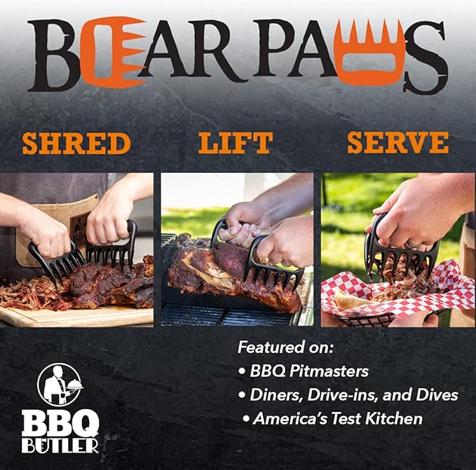 The Original Bear Paw Meat Shredder - Claws for Shredding Pork, Chicken & Any Meat (Teal)