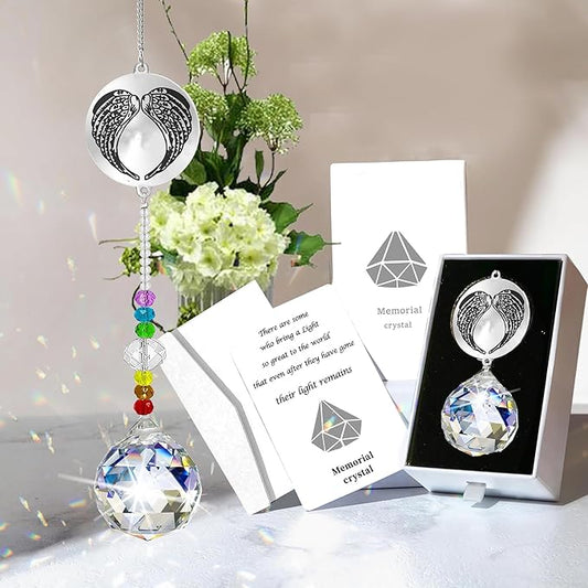 Memorial Gifts Crystal Suncatcher,Unique Sympathy Gifts for Loss of Loved One,Rainbow Maker Bereavement Gifts Box for Loss of Father Mom Dad Son Daughter Husband Brother Grandmother (Sister)